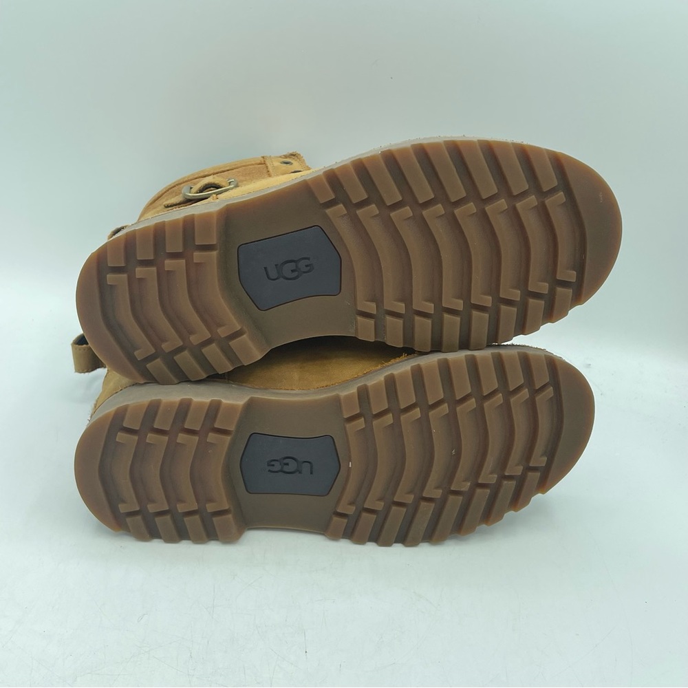 UGG Koren Brown Leather Suede Boots Youth Girls 1017816K Size 3 Chestnut Hiking - Picture 9 of 13